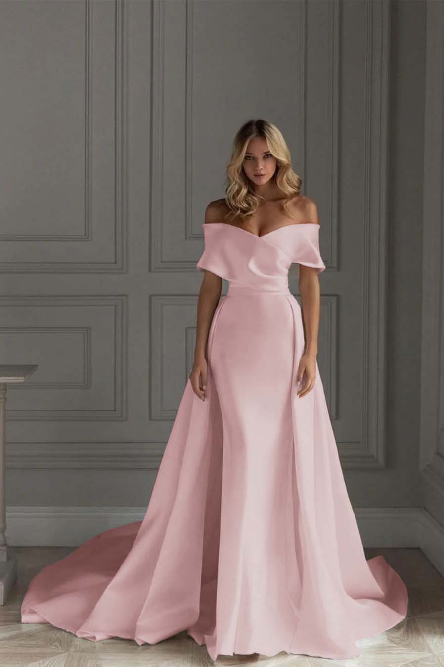 Off the Shoulder Strapless Sleeveless Long Formal Dress With Ruffles