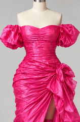 Off-the-Shoulder Sweetheart Ruffle Mermaid Prom Dress Floor Length