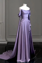 Off the Shoulder Strapless Sleeveless Long Formal Dress With Pleated