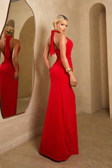 One Shoulder Sleeveless Sweetheart Split Long Formal Dress With Pleated