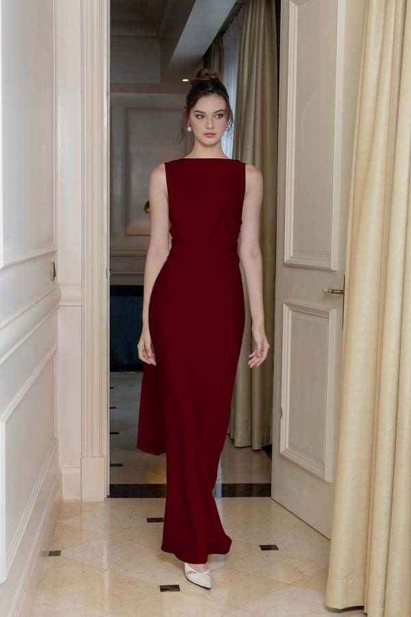 婢跺秴鍩桹ne Shoulder Long Sleeve Long High Split Formal Dress With Beading