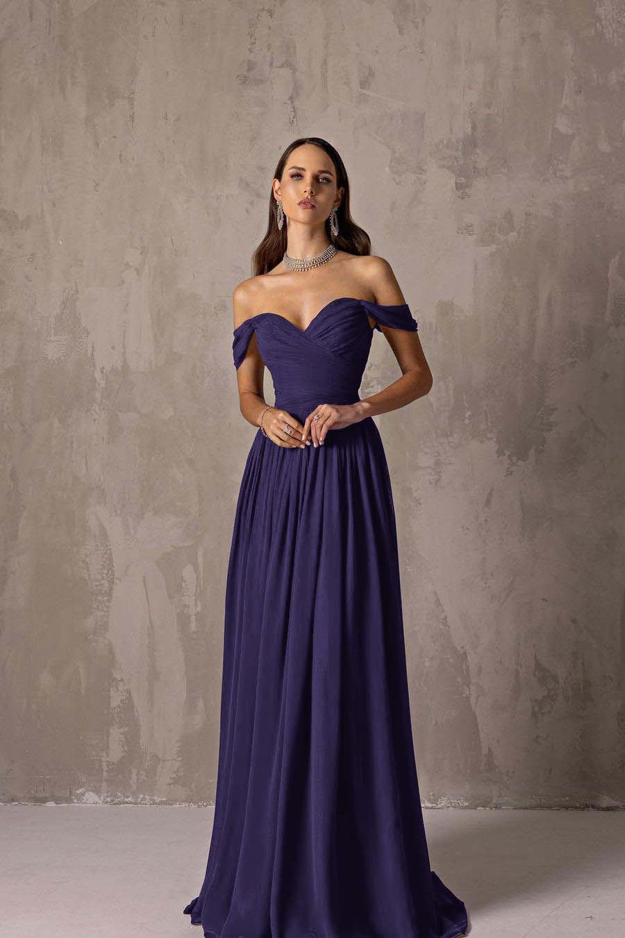 Off the Shoulder Strapless Sleeveless Long Formal Dress With Ruffles