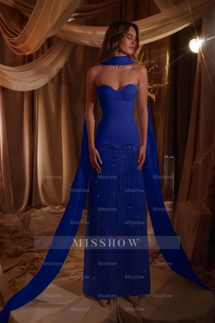 Sweetheart Strapless Sleeveless Long Formal Dress With Beading