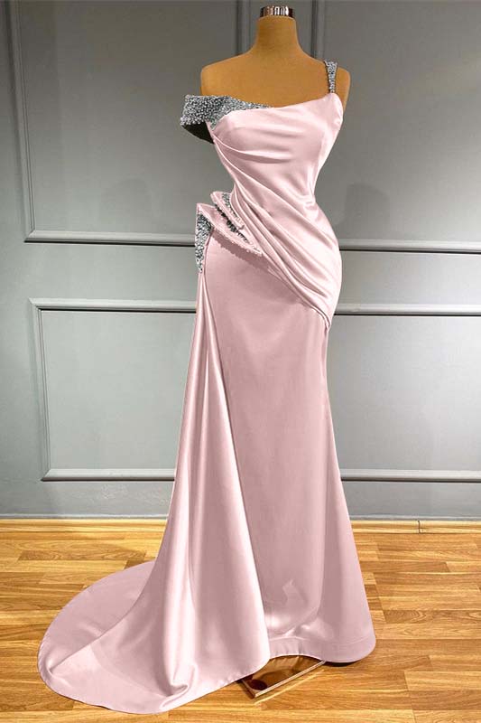 Long Off the Shoulder Mermaid Ruffles Formal Dress With Beading