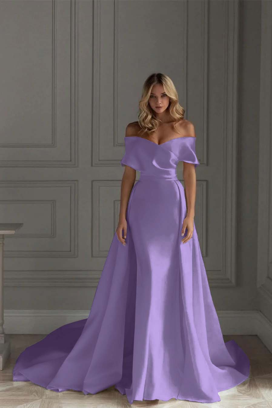 Off the Shoulder Strapless Sleeveless Long Formal Dress With Ruffles