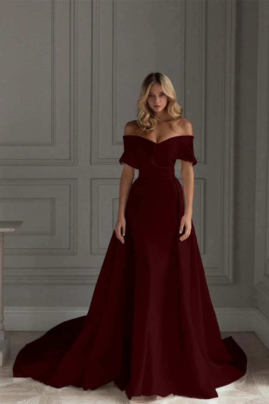 Off the Shoulder Strapless Sleeveless Long Formal Dress With Ruffles