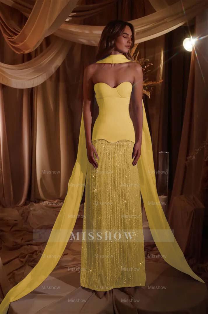 Sweetheart Strapless Sleeveless Long Formal Dress With Beading