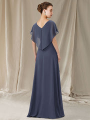 A Line Princess V Neck Asymmetrical Mother Of The Bride Dresses