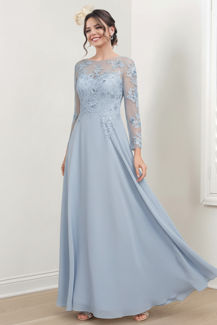 A-Line/Princess Jewel Neck Mother of the Bride Dresses