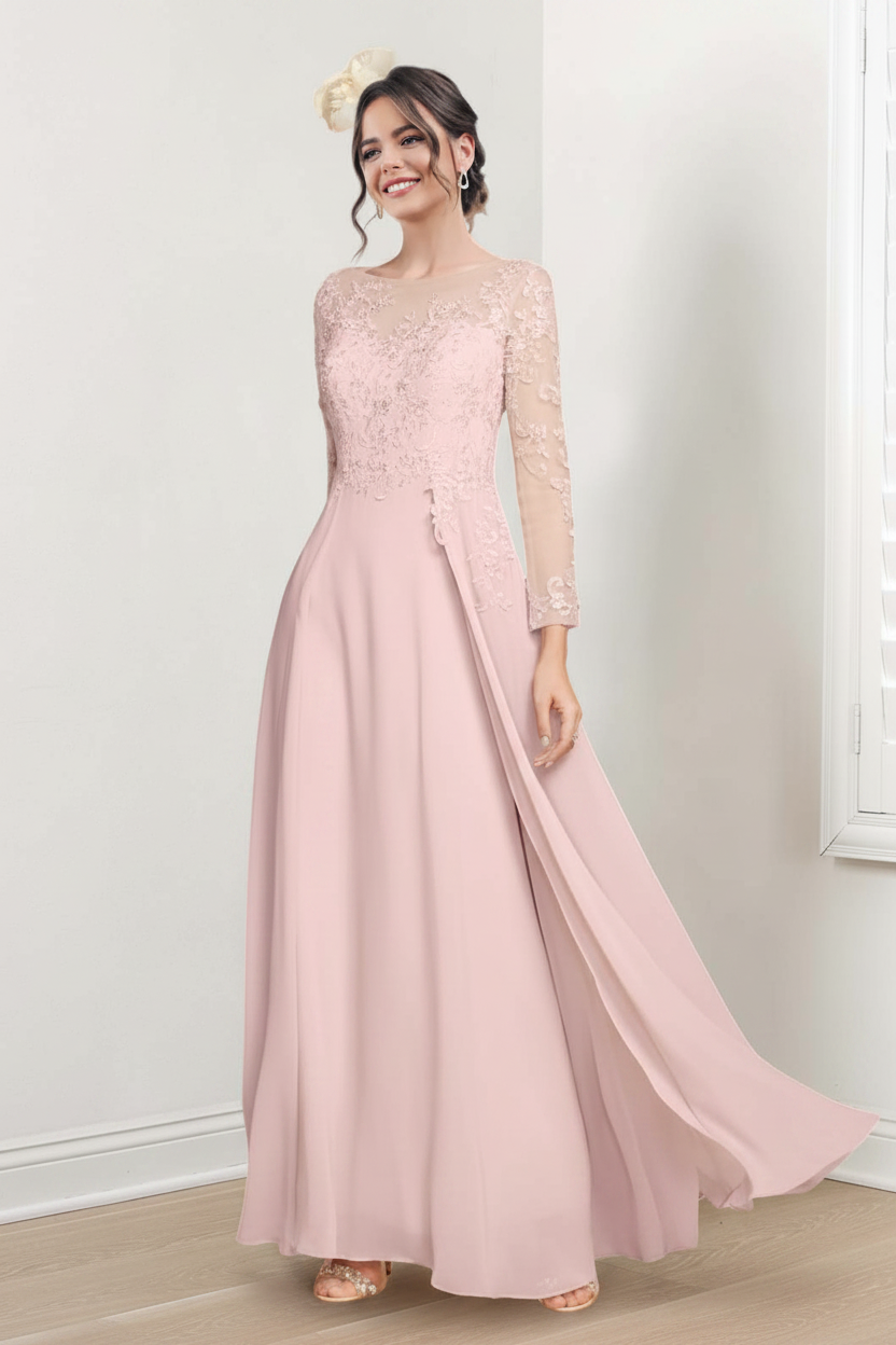 A-Line/Princess Jewel Neck Mother of the Bride Dresses