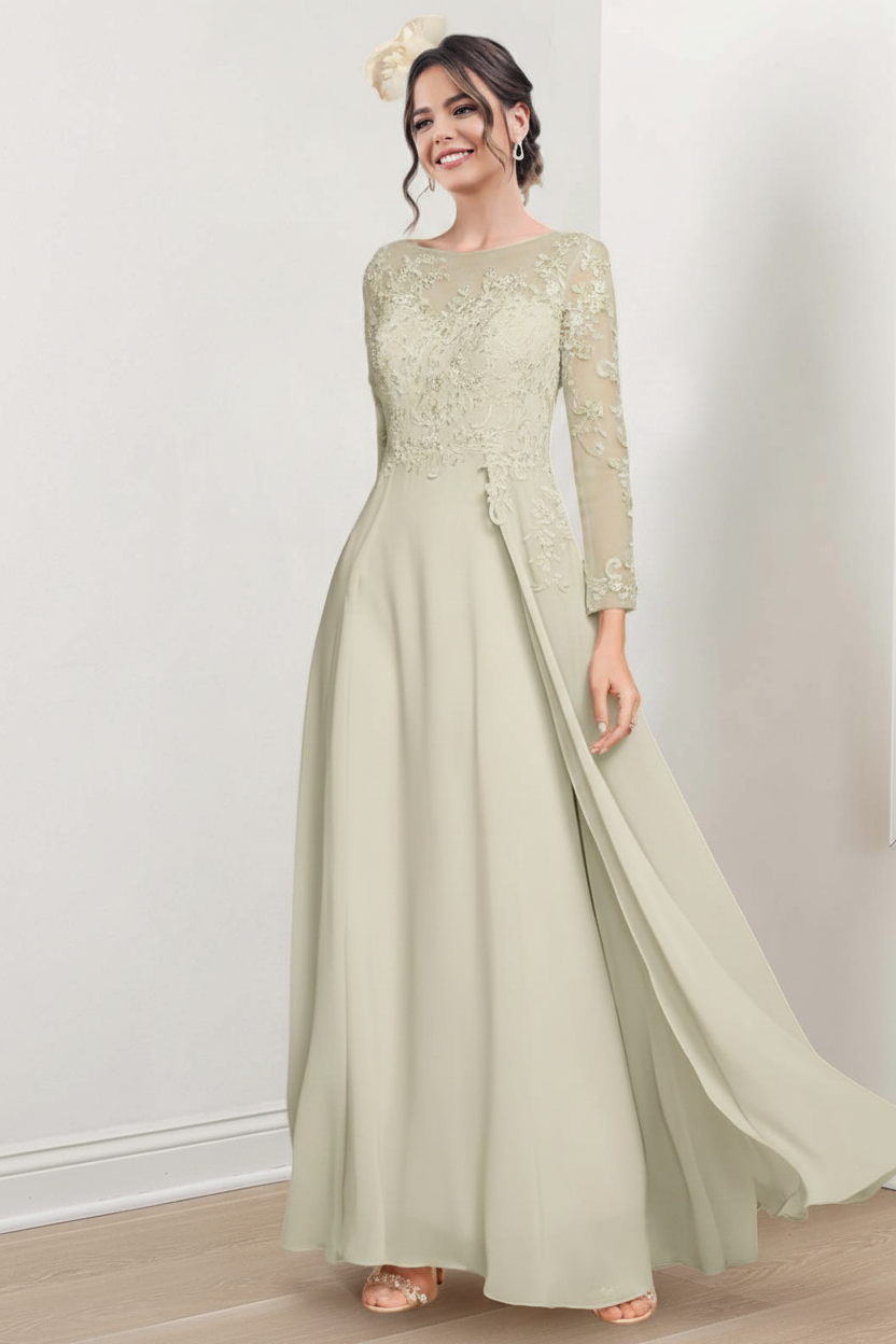A-Line/Princess Jewel Neck Mother of the Bride Dresses