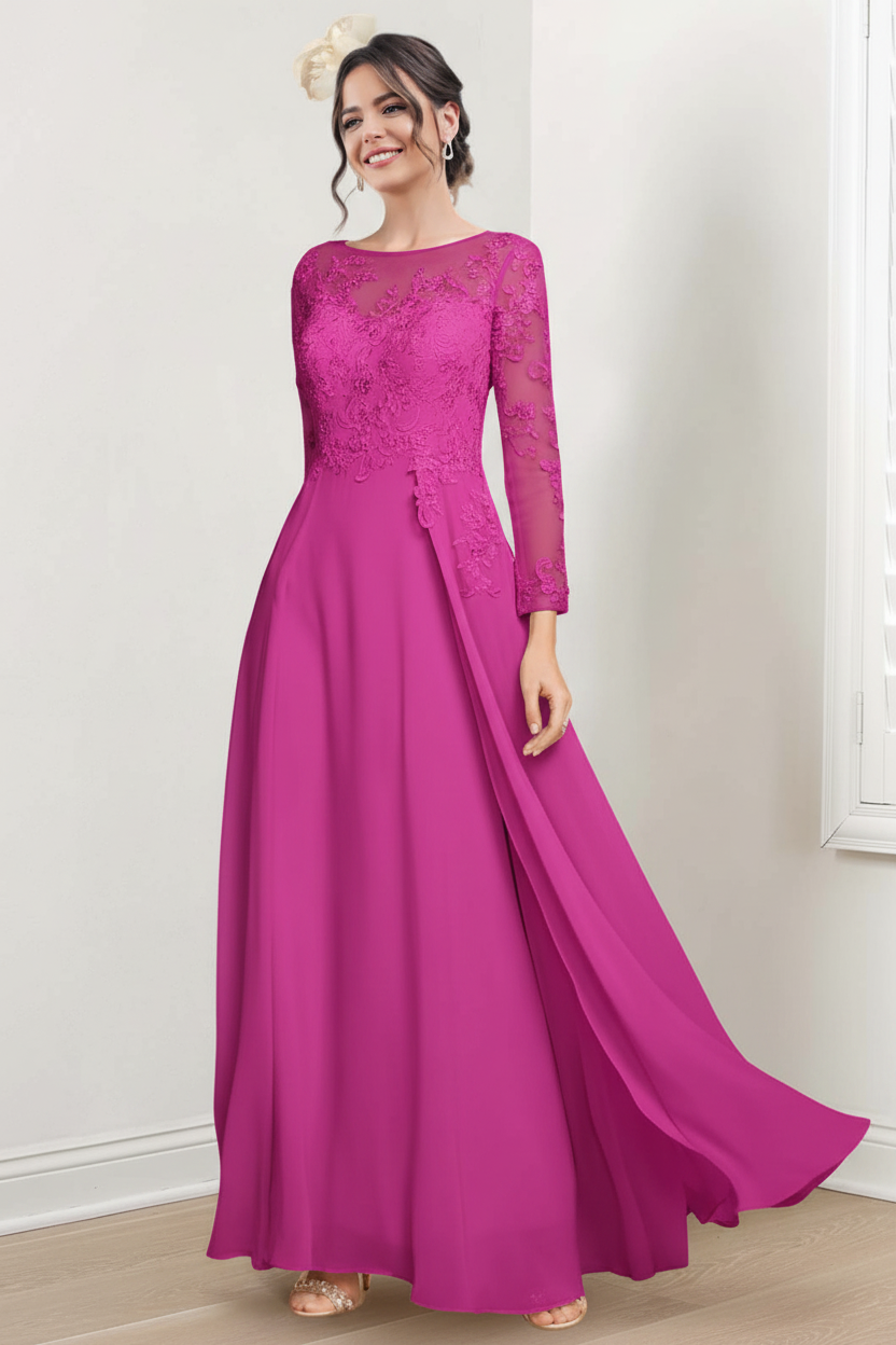 A-Line/Princess Jewel Neck Mother of the Bride Dresses