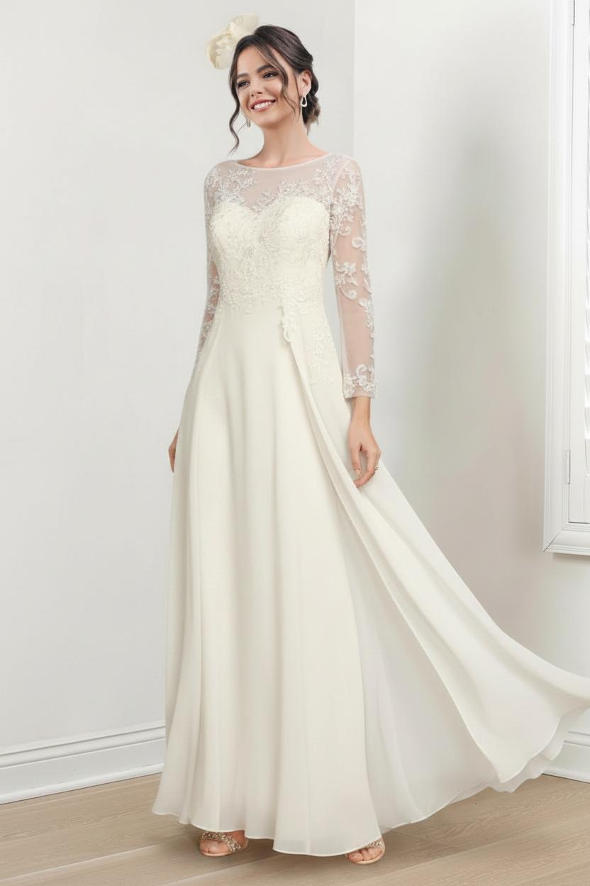 A-Line/Princess Jewel Neck Mother of the Bride Dresses