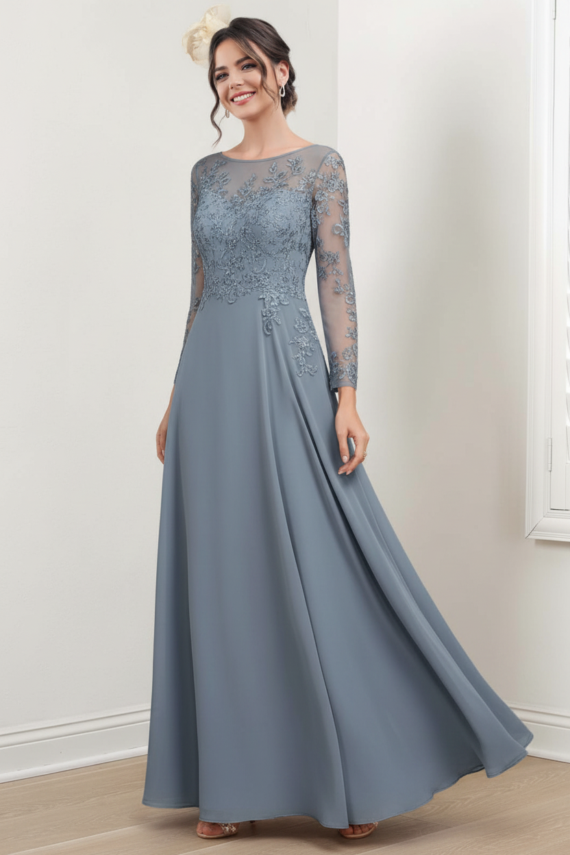 A-Line/Princess Jewel Neck Mother of the Bride Dresses