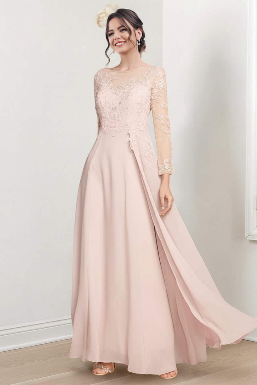 A-Line/Princess Jewel Neck Mother of the Bride Dresses