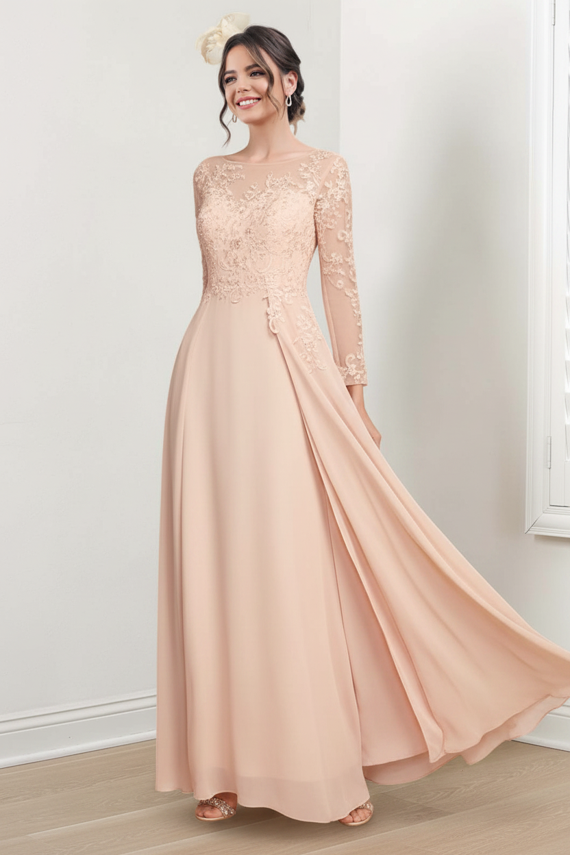 A-Line/Princess Jewel Neck Mother of the Bride Dresses