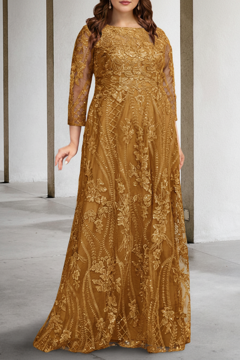 A-Line/Princess Long Sleeves Mother of the Bride Dresses with Applique