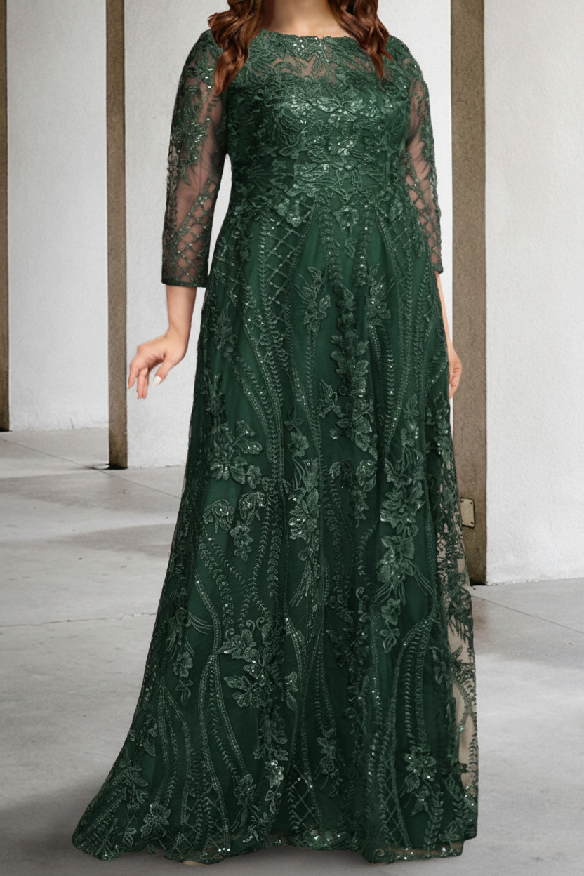 A-Line/Princess Long Sleeves Mother of the Bride Dresses with Applique