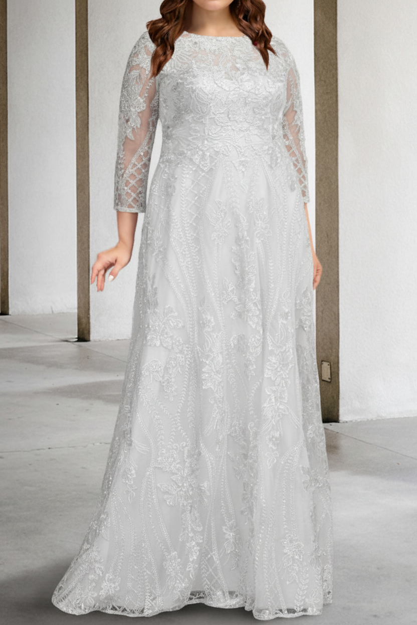 A-Line/Princess Long Sleeves Mother of the Bride Dresses with Applique