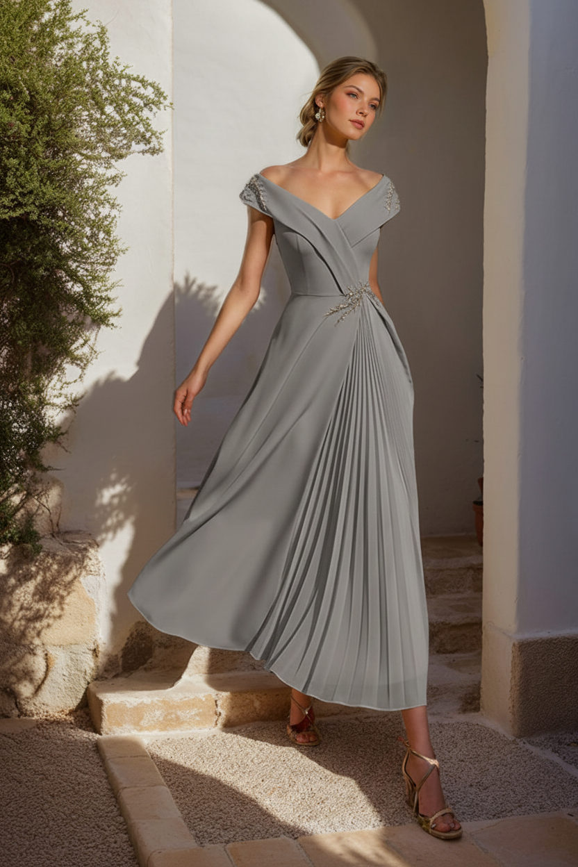 A-Line/Princess Off-the-Shoulder Sleeveless Mother of the Bride & Groom Dresses with Ruffles