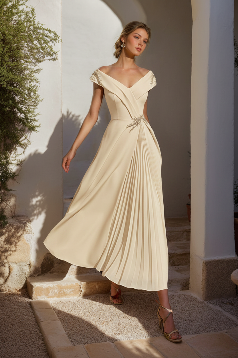 A-Line/Princess Off-the-Shoulder Sleeveless Mother of the Bride & Groom Dresses with Ruffles