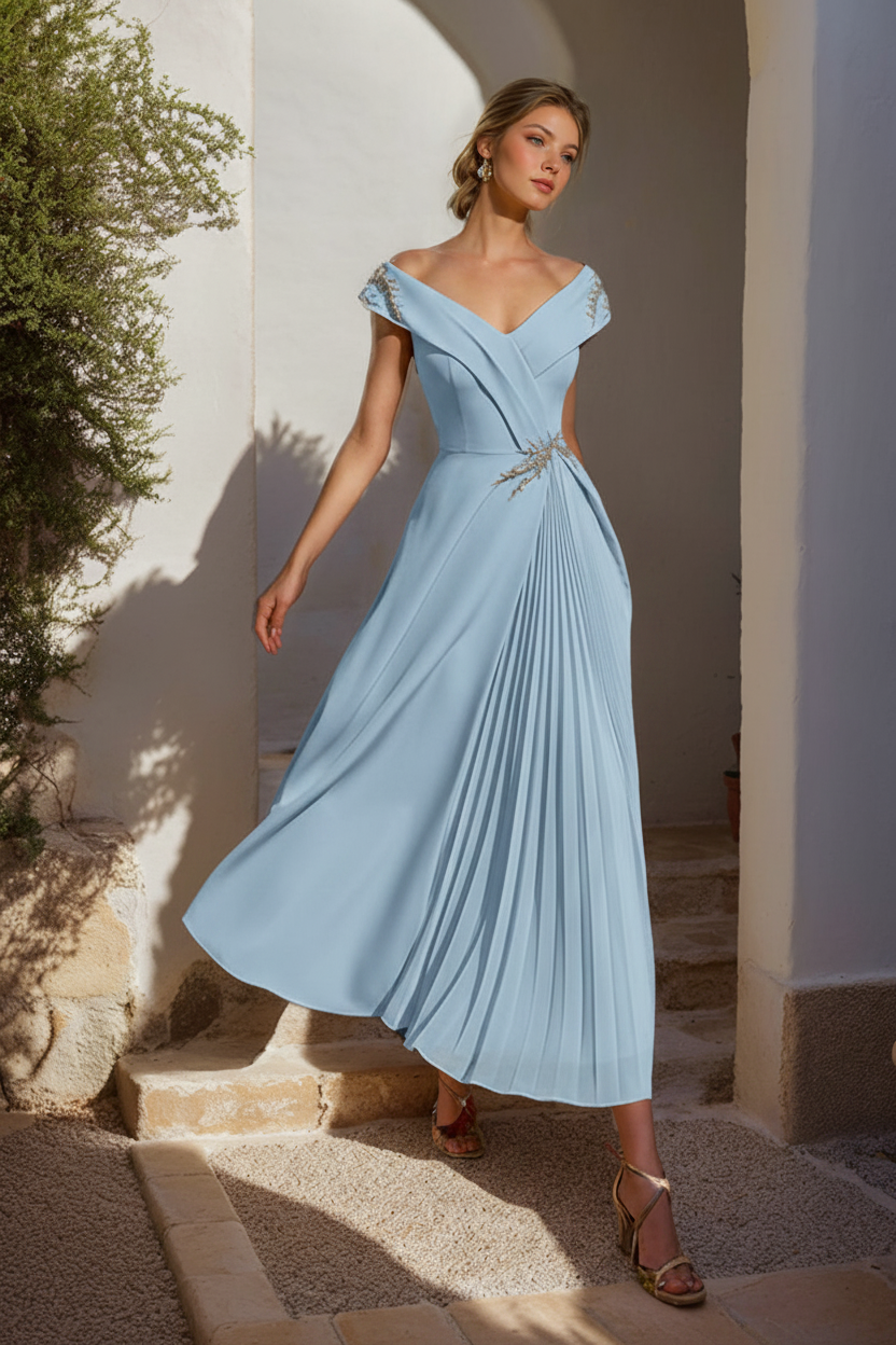 A-Line/Princess Off-the-Shoulder Sleeveless Mother of the Bride & Groom Dresses with Ruffles