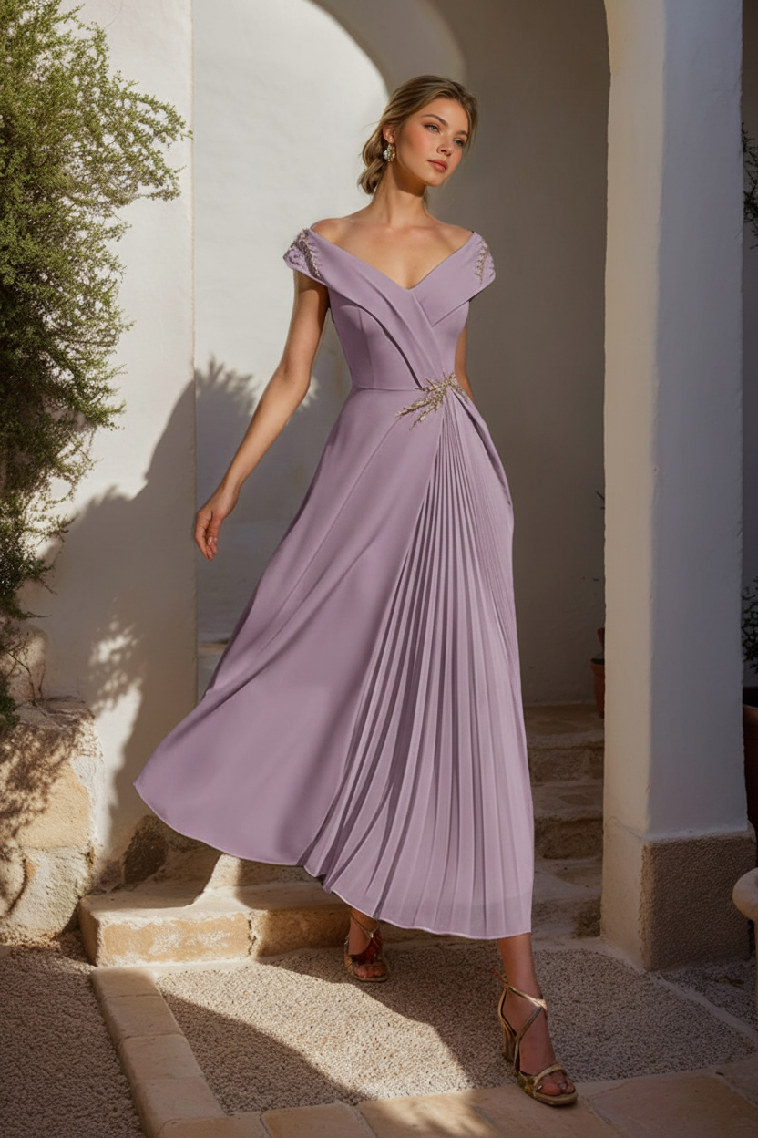 A-Line/Princess Off-the-Shoulder Sleeveless Mother of the Bride & Groom Dresses with Ruffles