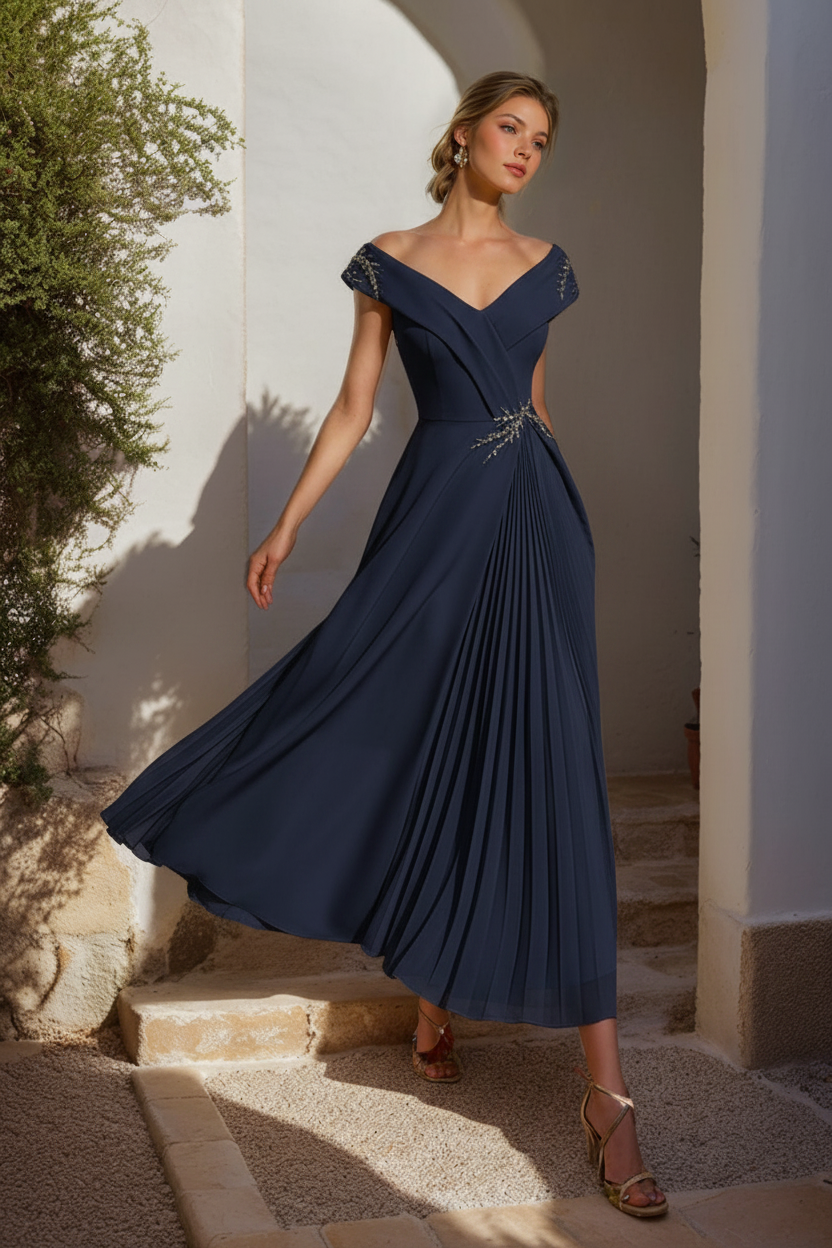 A-Line/Princess Off-the-Shoulder Sleeveless Mother of the Bride & Groom Dresses with Ruffles