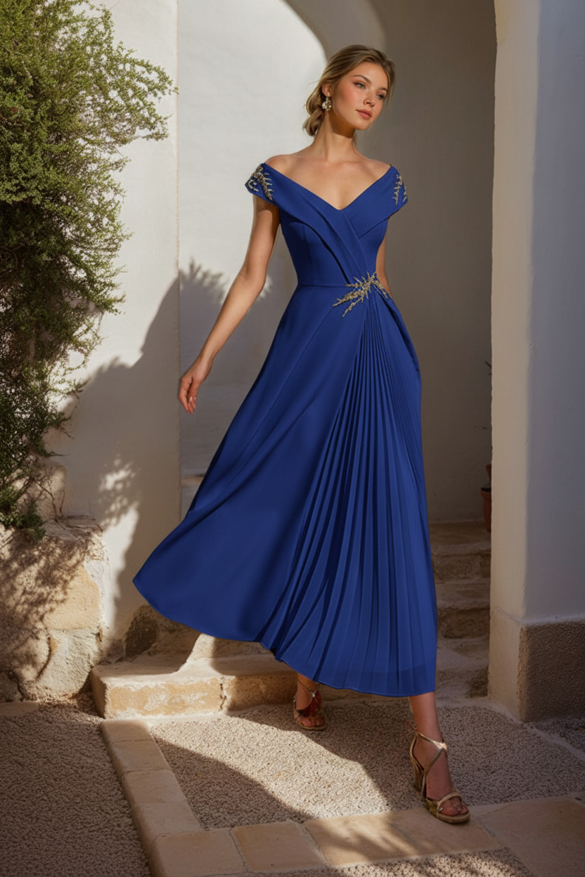 A-Line/Princess Off-the-Shoulder Sleeveless Mother of the Bride & Groom Dresses with Ruffles
