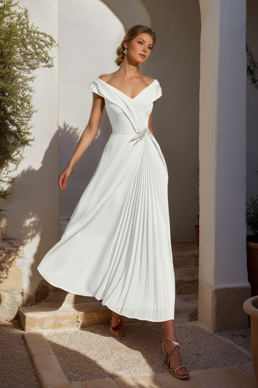A-Line/Princess Off-the-Shoulder Sleeveless Mother of the Bride & Groom Dresses with Ruffles