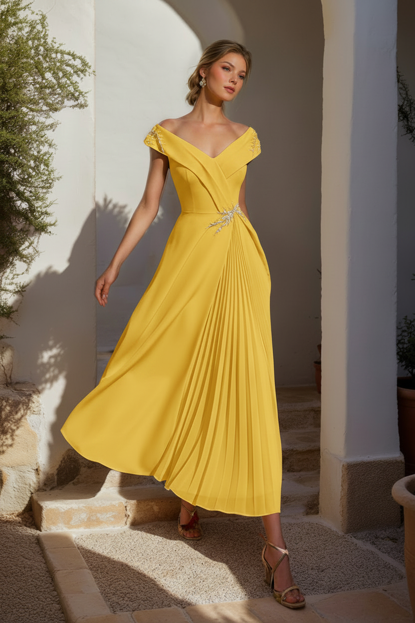 A-Line/Princess Off-the-Shoulder Sleeveless Mother of the Bride & Groom Dresses with Ruffles