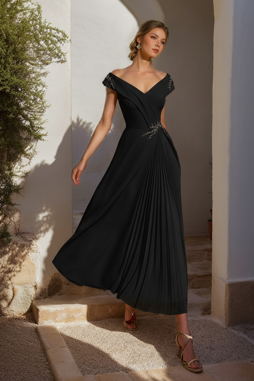 A-Line/Princess Off-the-Shoulder Sleeveless Mother of the Bride & Groom Dresses with Ruffles