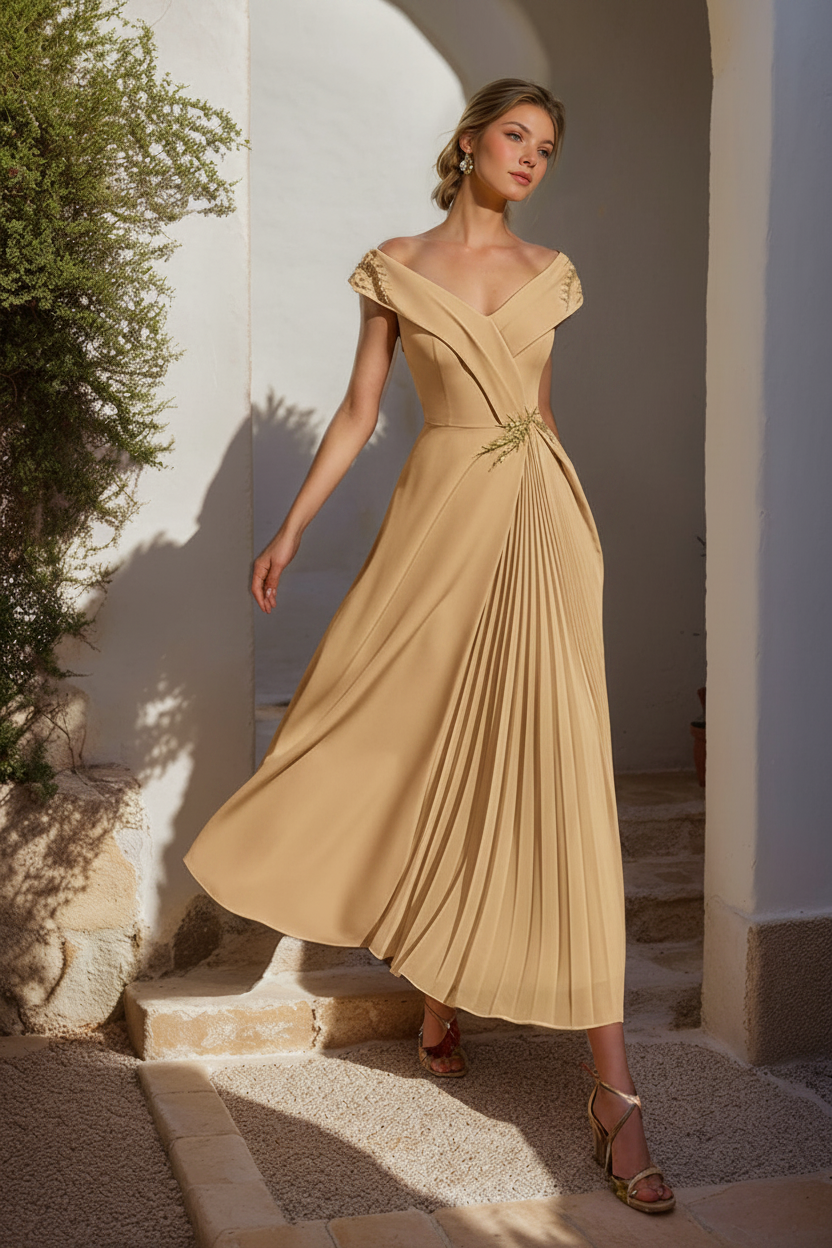 A-Line/Princess Off-the-Shoulder Sleeveless Mother of the Bride & Groom Dresses with Ruffles
