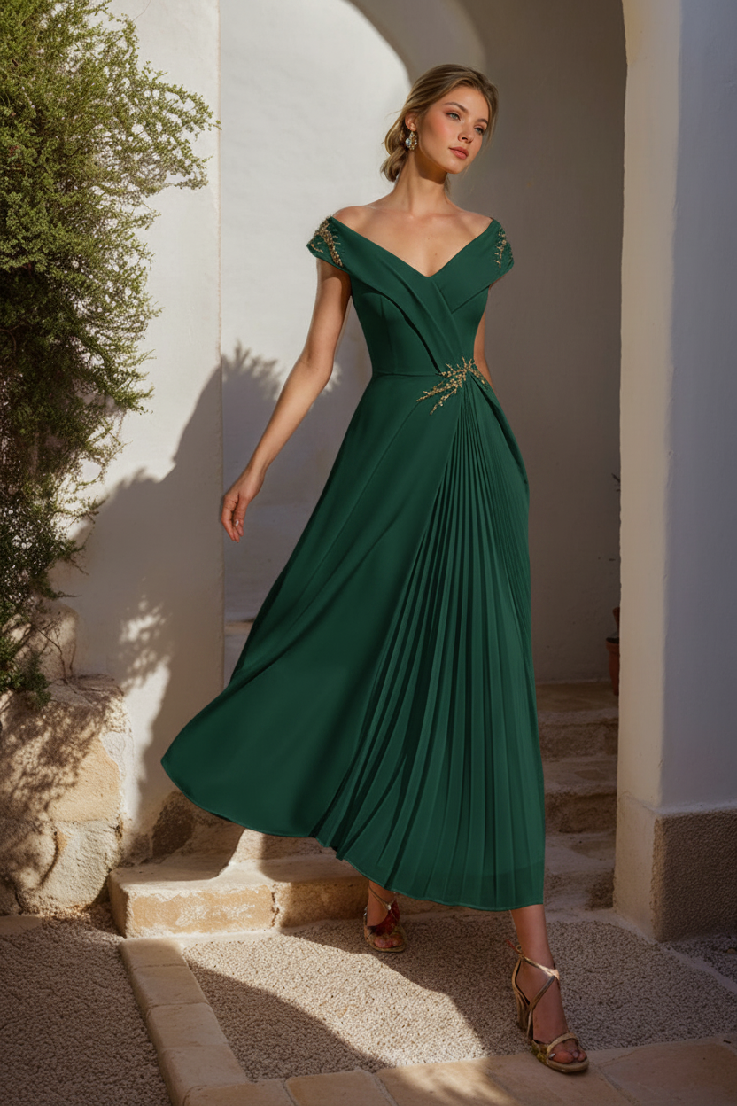 A-Line/Princess Off-the-Shoulder Sleeveless Mother of the Bride & Groom Dresses with Ruffles