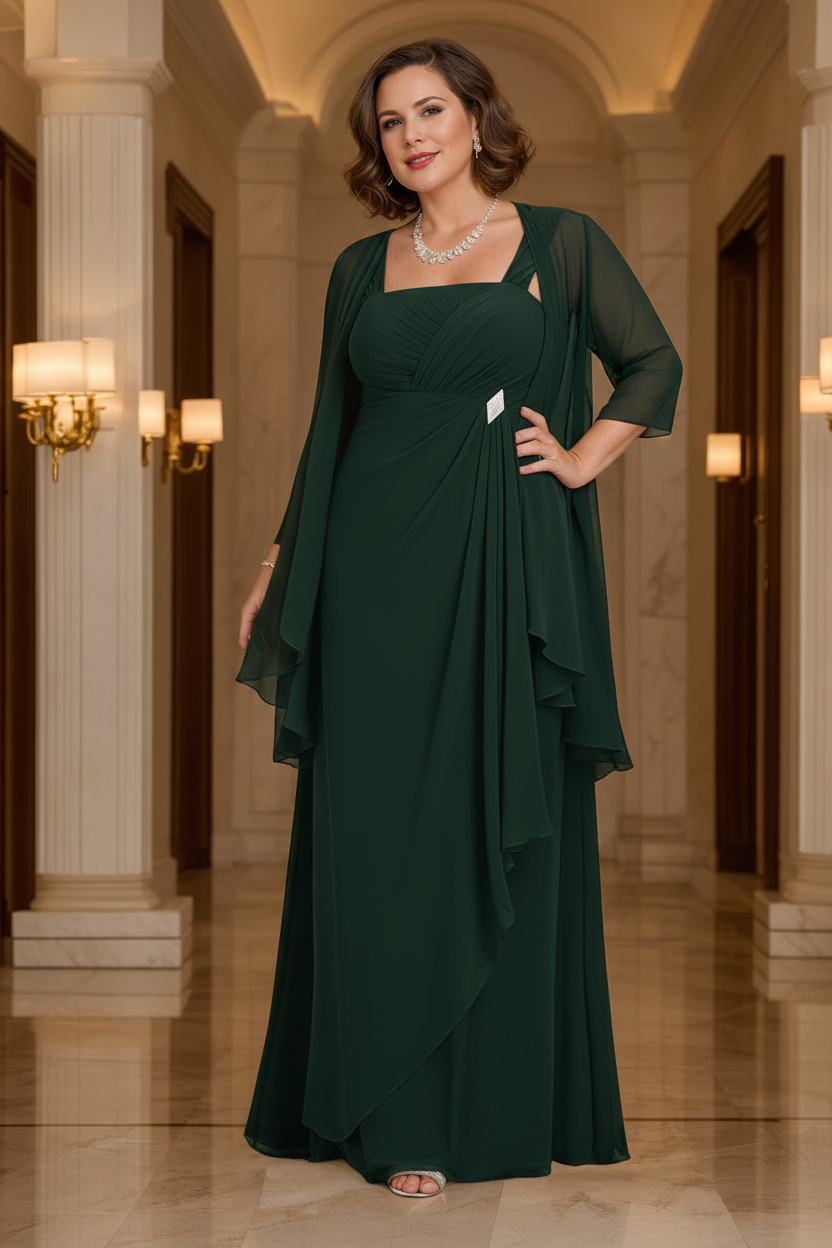 A-Line/Princess Spaghetti Straps Mother of the Bride Dresses with Jacket
