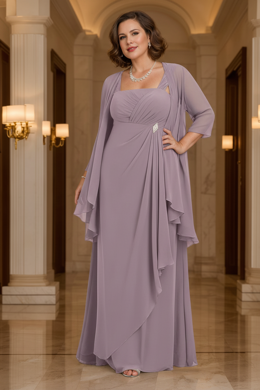 A-Line/Princess Spaghetti Straps Mother of the Bride Dresses with Jacket