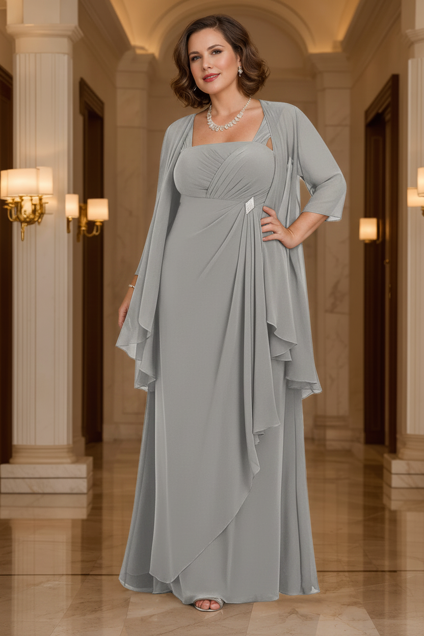 A-Line/Princess Spaghetti Straps Mother of the Bride Dresses with Jacket
