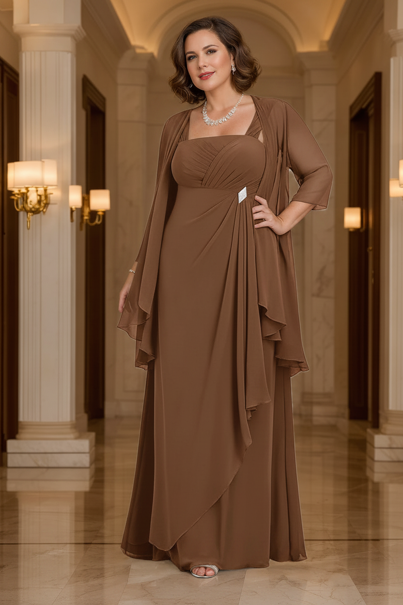 A-Line/Princess Spaghetti Straps Mother of the Bride Dresses with Jacket