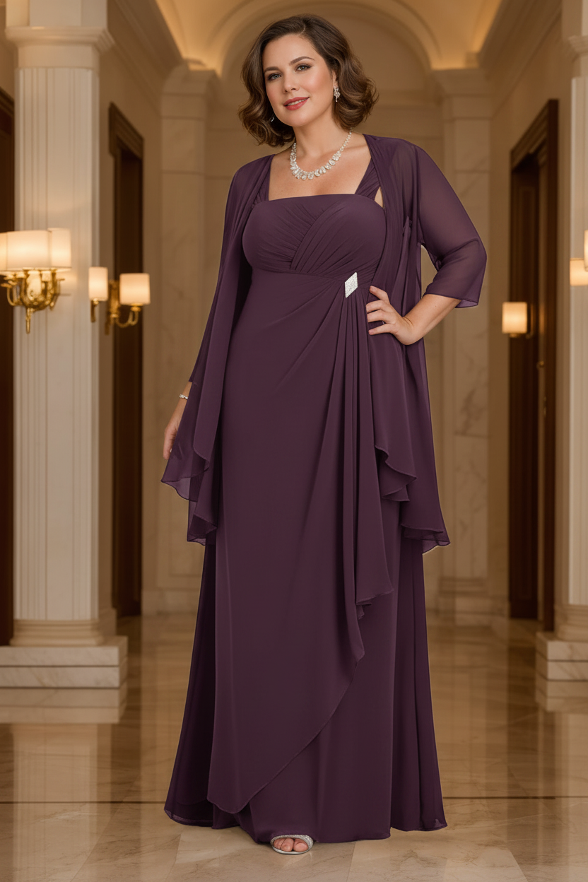 A-Line/Princess Spaghetti Straps Mother of the Bride Dresses with Jacket