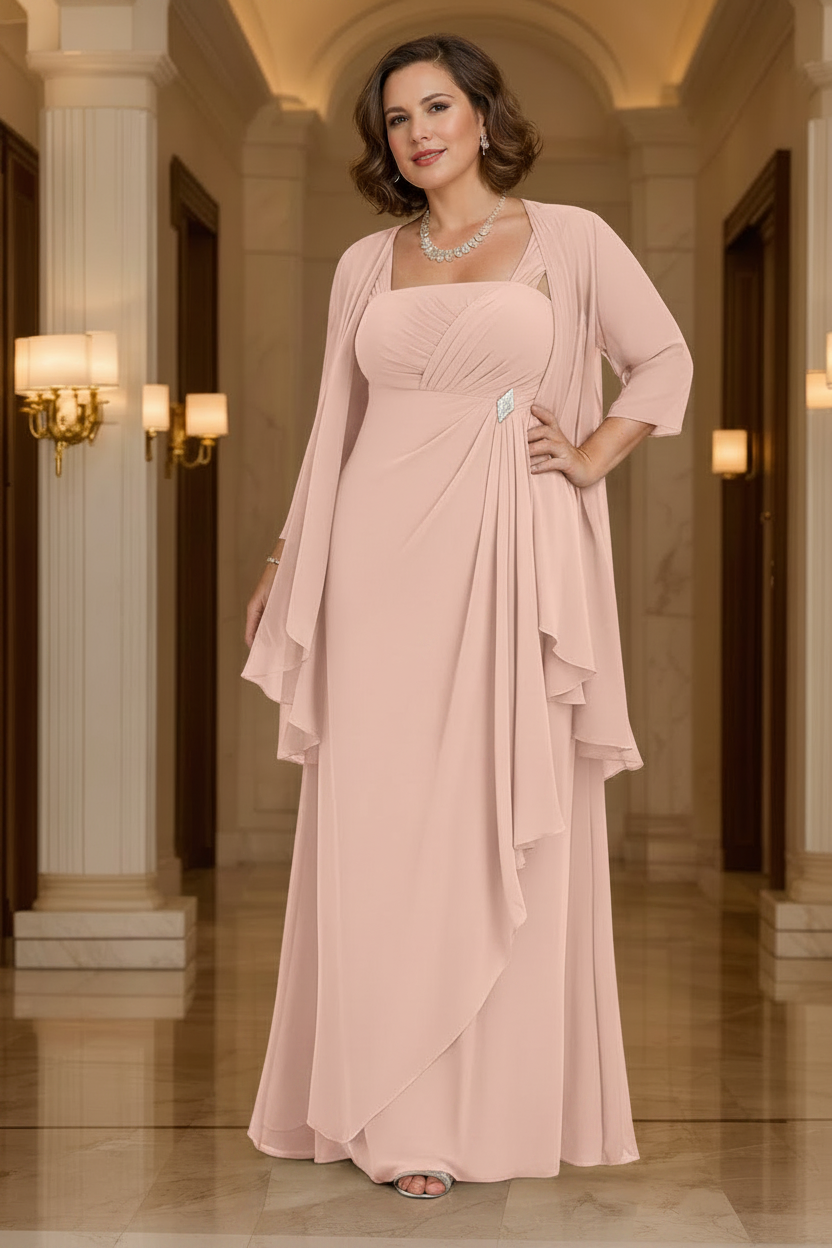 A-Line/Princess Spaghetti Straps Mother of the Bride Dresses with Jacket