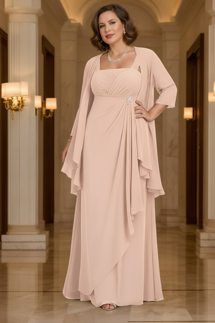 A-Line/Princess Spaghetti Straps Mother of the Bride Dresses with Jacket