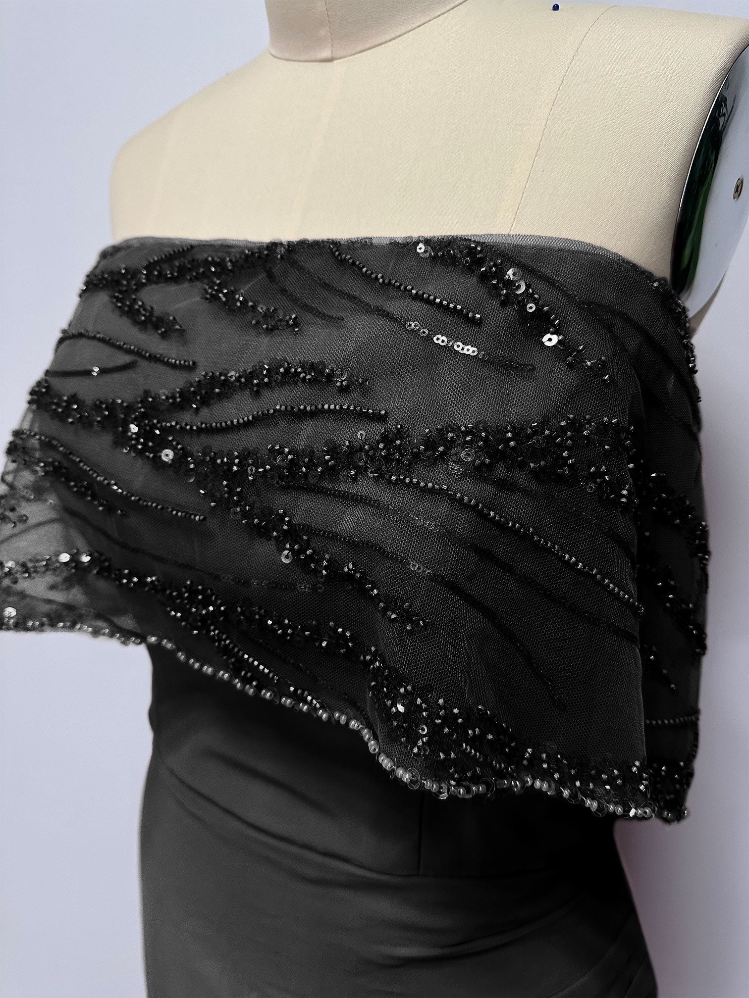 A-Line/Princess Sparkly Portrait Neckline Floor-Length Mother of the Bride Dresses