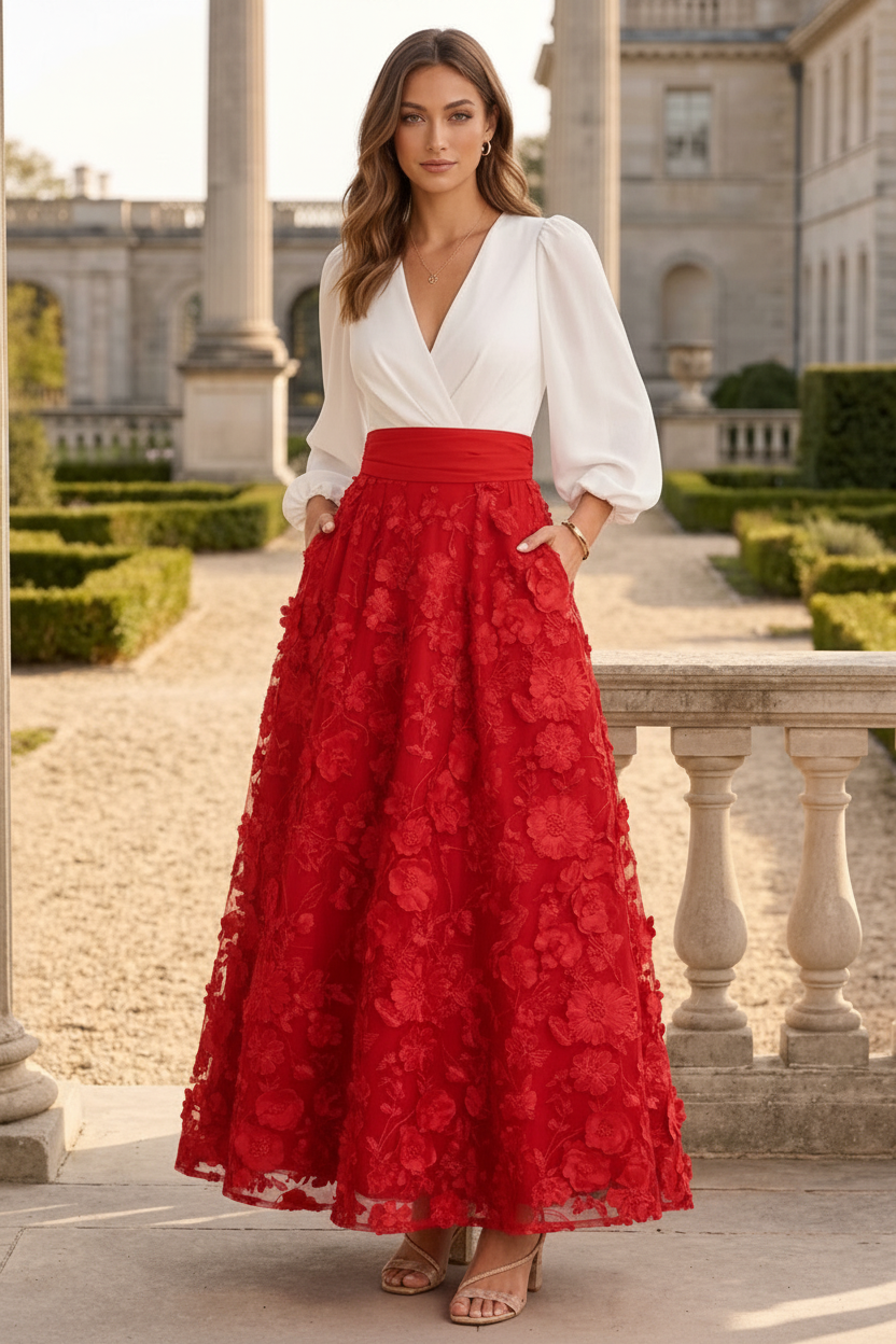 ankle length dresses A-Line/Princess V-Neck Lace Floral Mother of the Bride Dresses 3/4 Sleeves Ankle-Length, Navy Blue