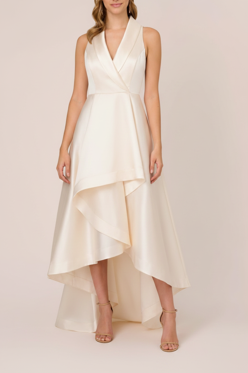 A-Line/Princess V-Neck Sleeveless Asymmetrical Mother Of The Bride & Groom Dresses