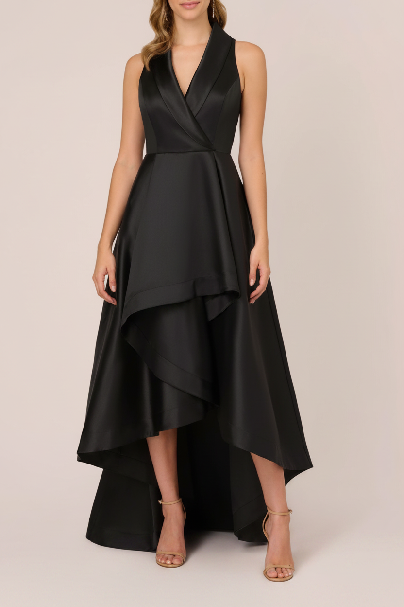 A-Line/Princess V-Neck Sleeveless Asymmetrical Mother Of The Bride & Groom Dresses