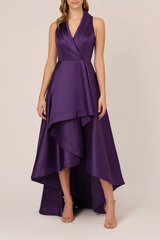A-Line/Princess V-Neck Sleeveless Asymmetrical Mother Of The Bride & Groom Dresses
