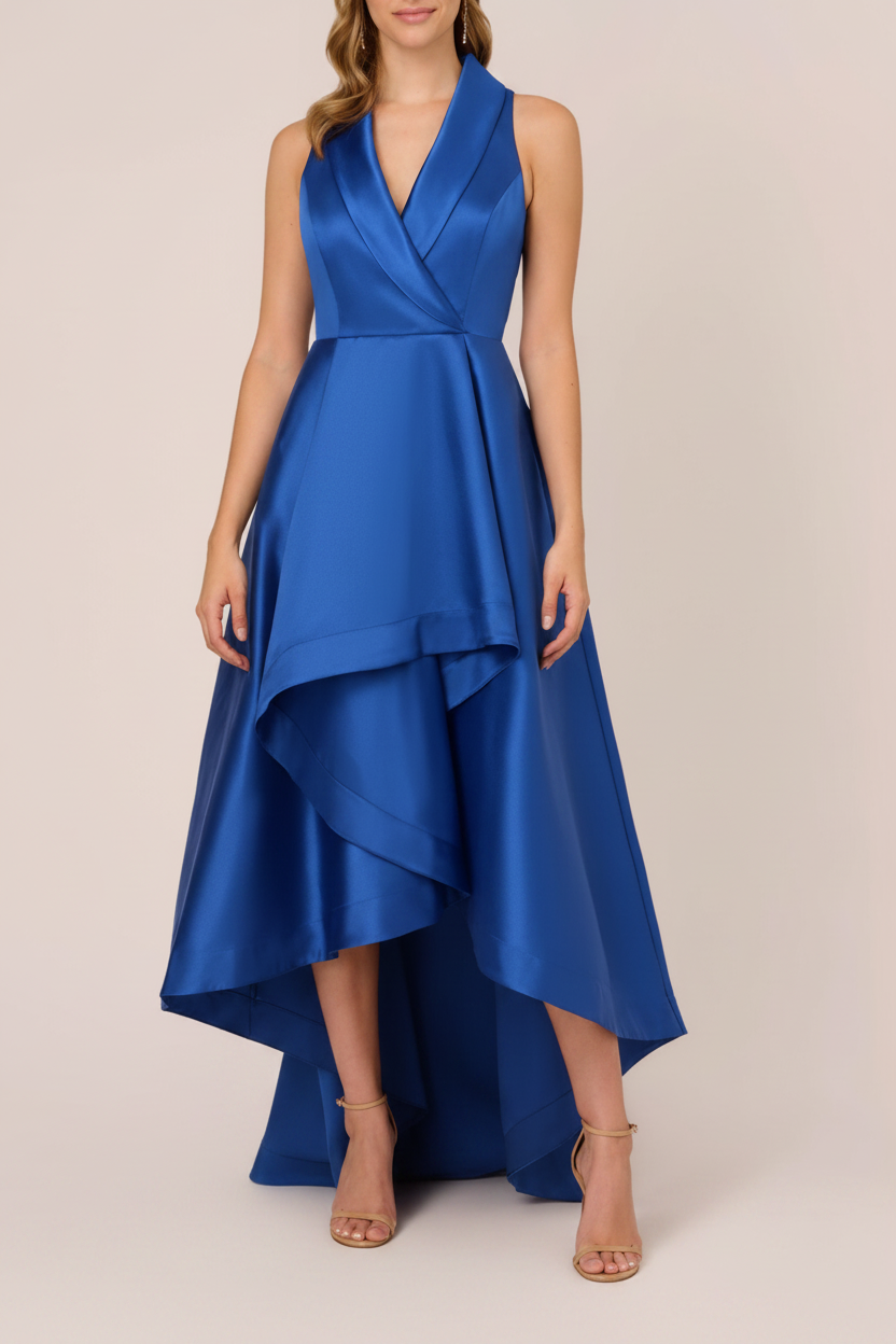 A-Line/Princess V-Neck Sleeveless Asymmetrical Mother Of The Bride & Groom Dresses