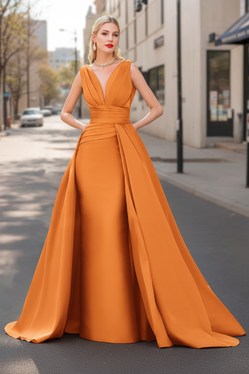 A-Line/Princess V-Neck Sleeveless Luxurious Mother Of The Bride Dresses