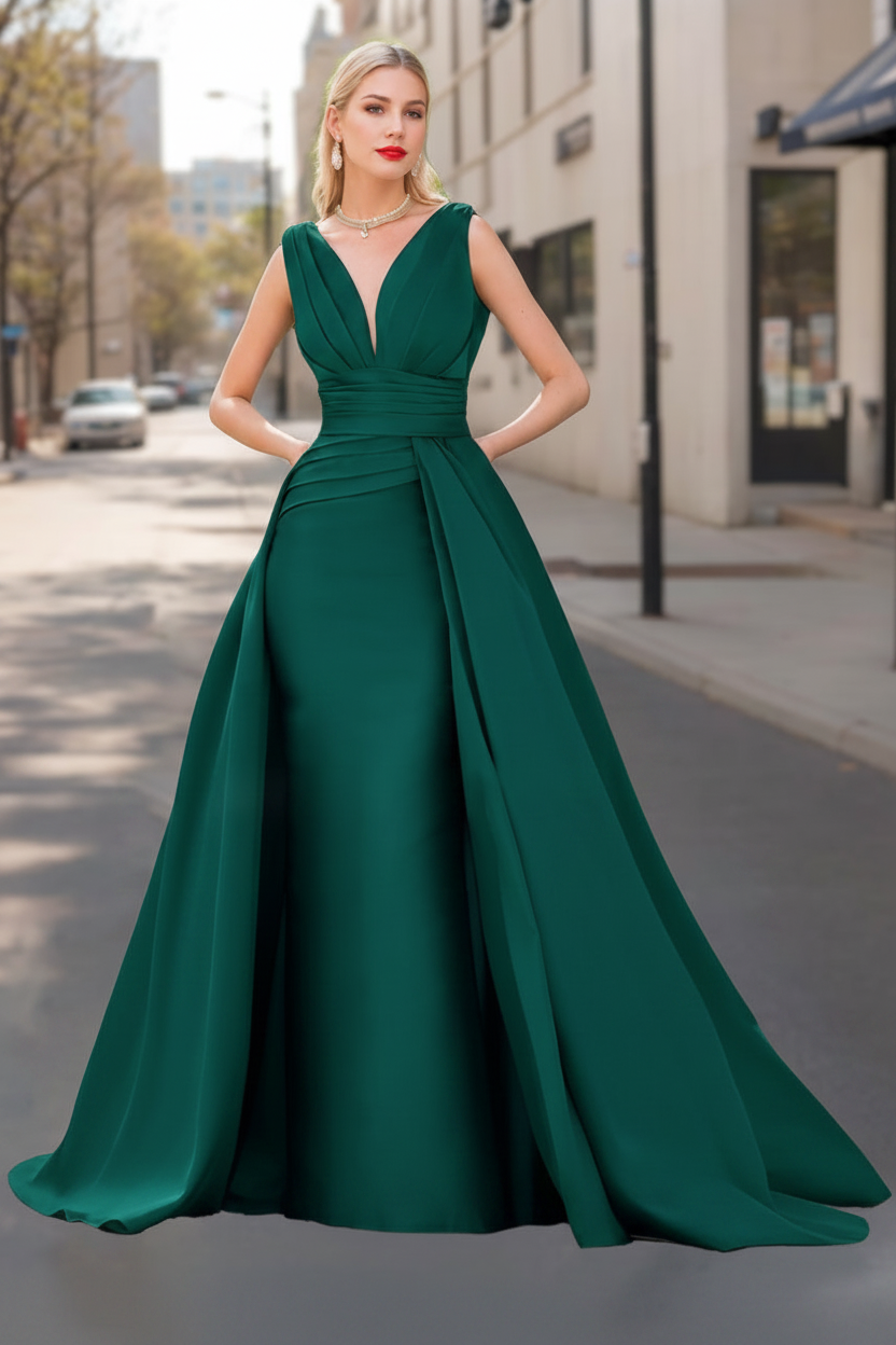 A-Line/Princess V-Neck Sleeveless Luxurious Mother Of The Bride Dresses