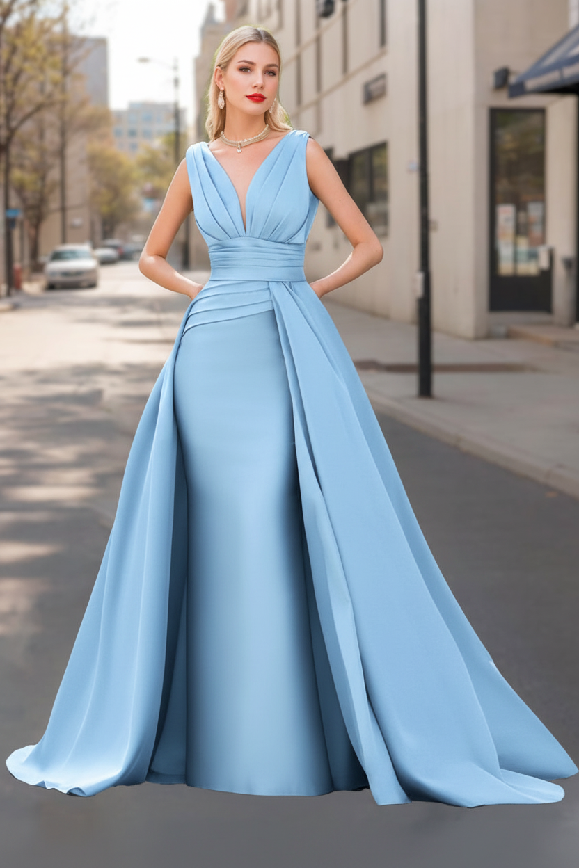 A-Line/Princess V-Neck Sleeveless Luxurious Mother Of The Bride Dresses